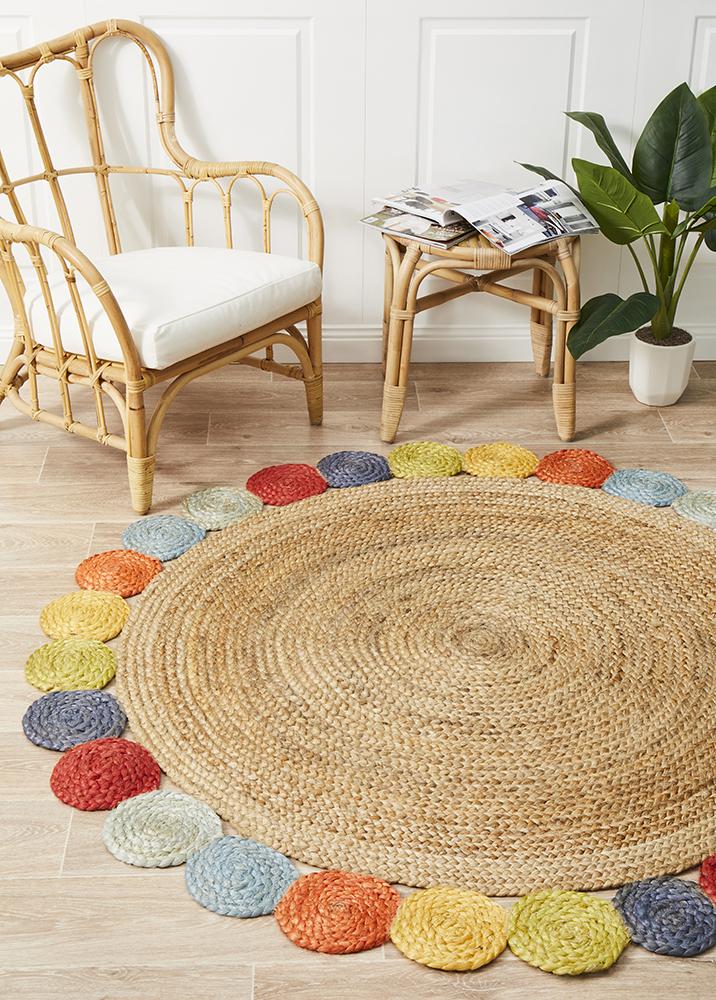 Miss Daisy Jute Round Rug