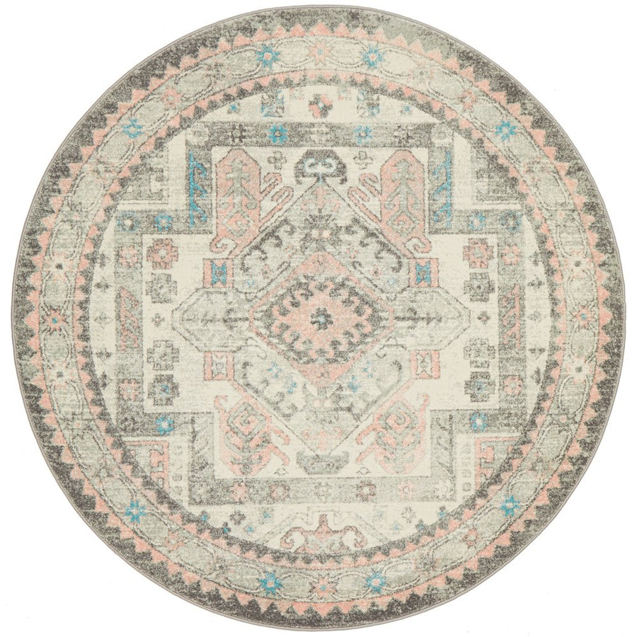 Avalon Silver Round Rug