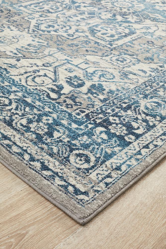 Babylon Transitional Blue Rectangle Rug