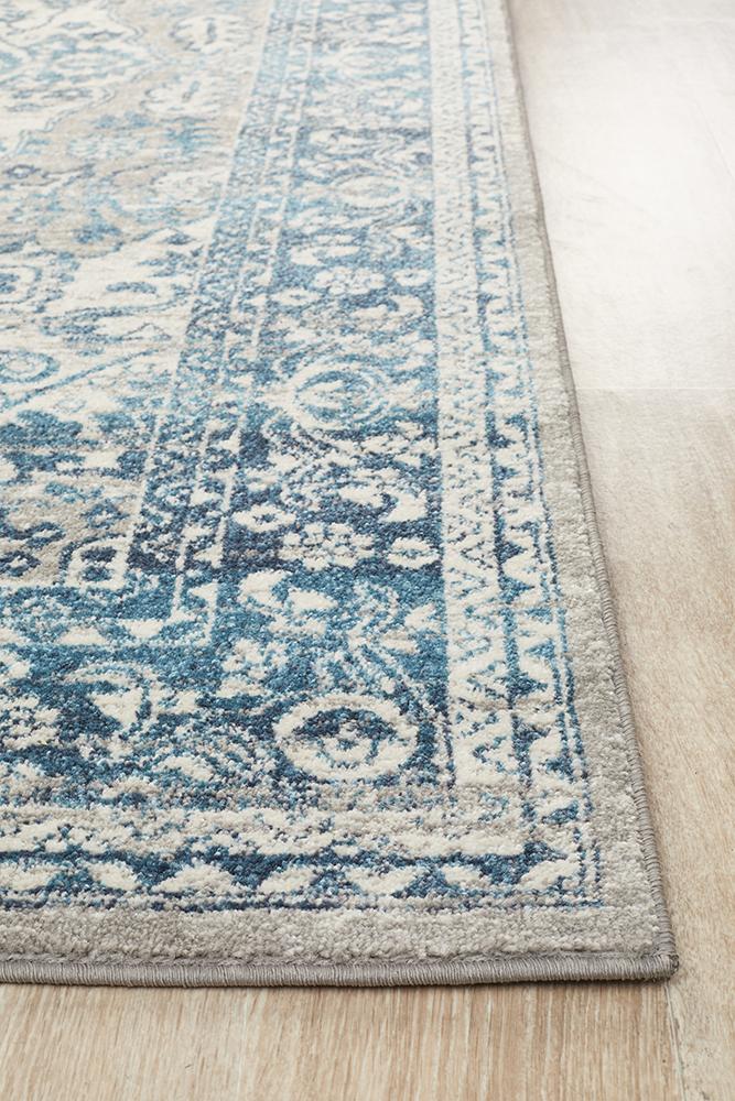 Babylon Transitional Blue Rectangle Rug