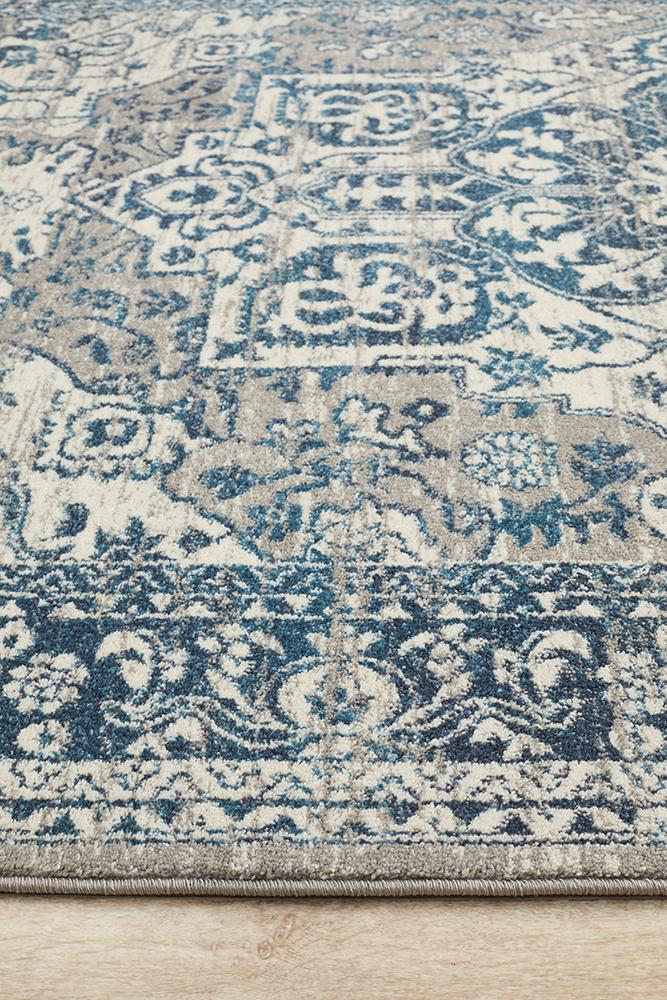 Babylon Transitional Blue Rectangle Rug