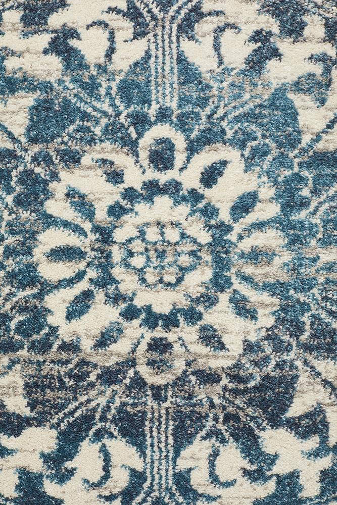 Babylon Transitional Blue Rectangle Rug