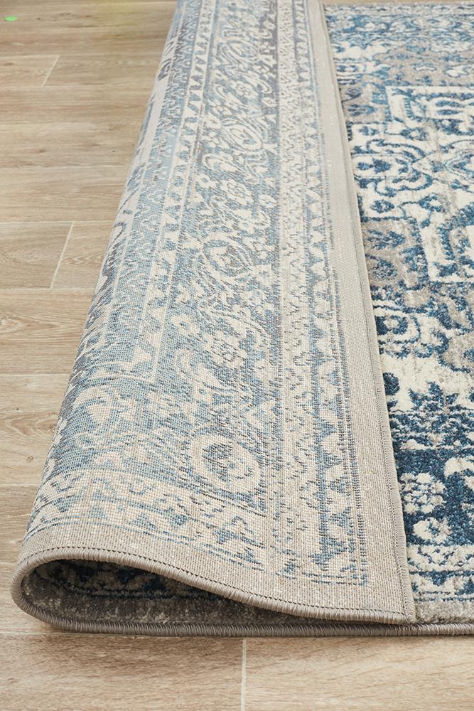 Babylon Transitional Blue Rectangle Rug