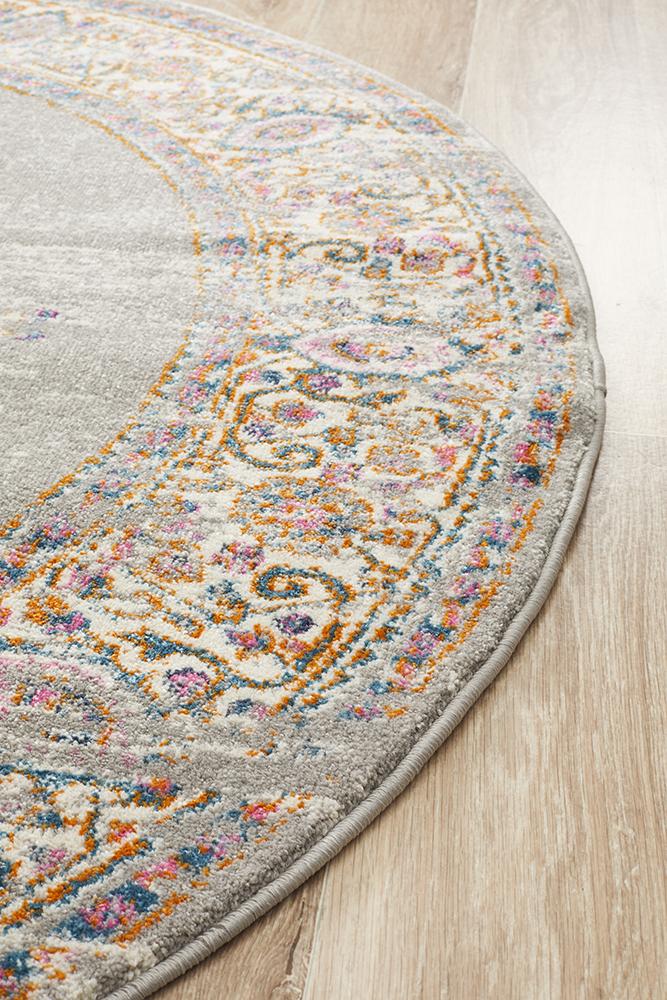 Motif Grey Round Rug