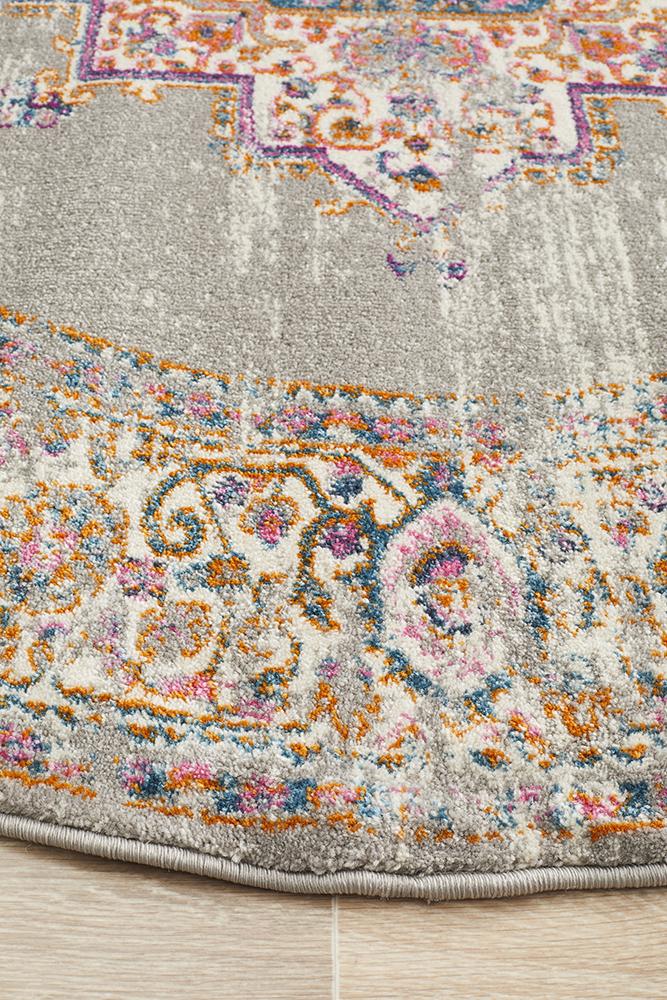 Motif Grey Round Rug