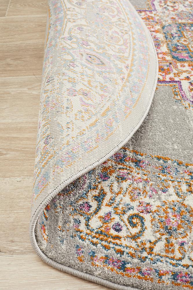 Motif Grey Round Rug