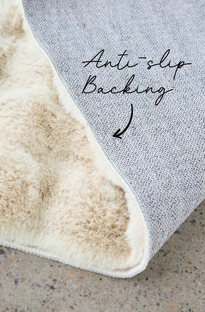 Bubble Natural Washable Rectangle Rug