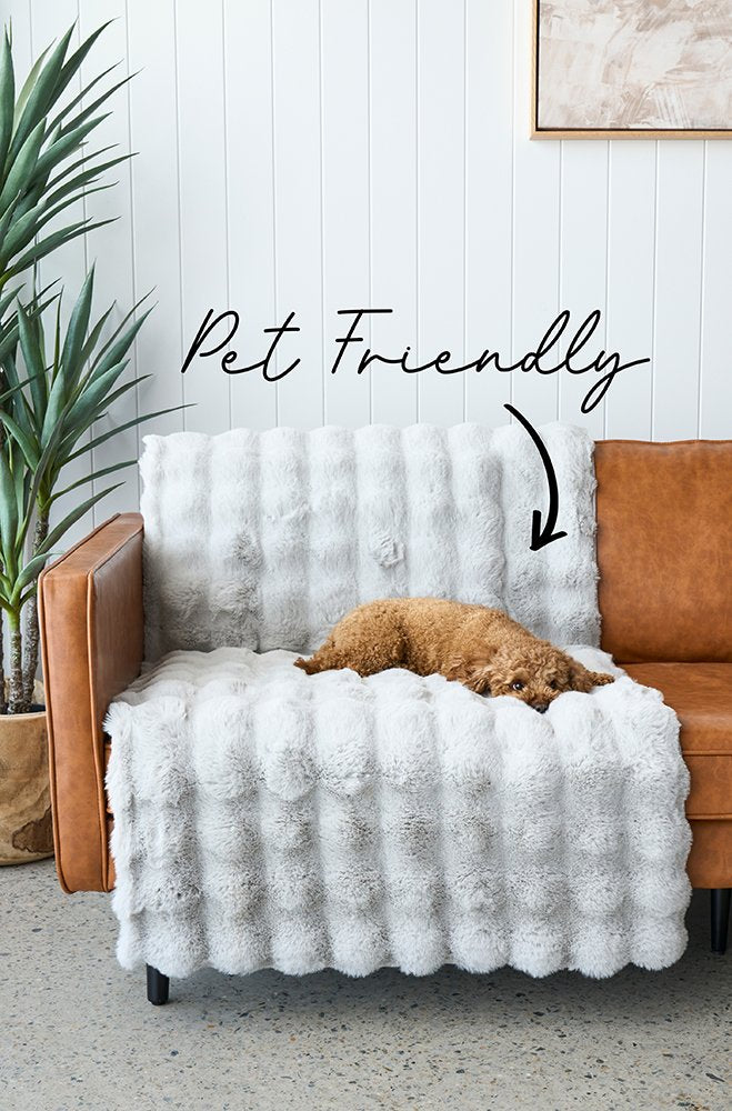 Bubble Silver Washable Rectangle Rug