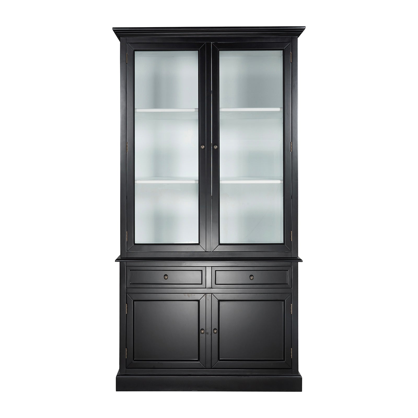 Audrey Medium Glass Display Cabinet Satin Black