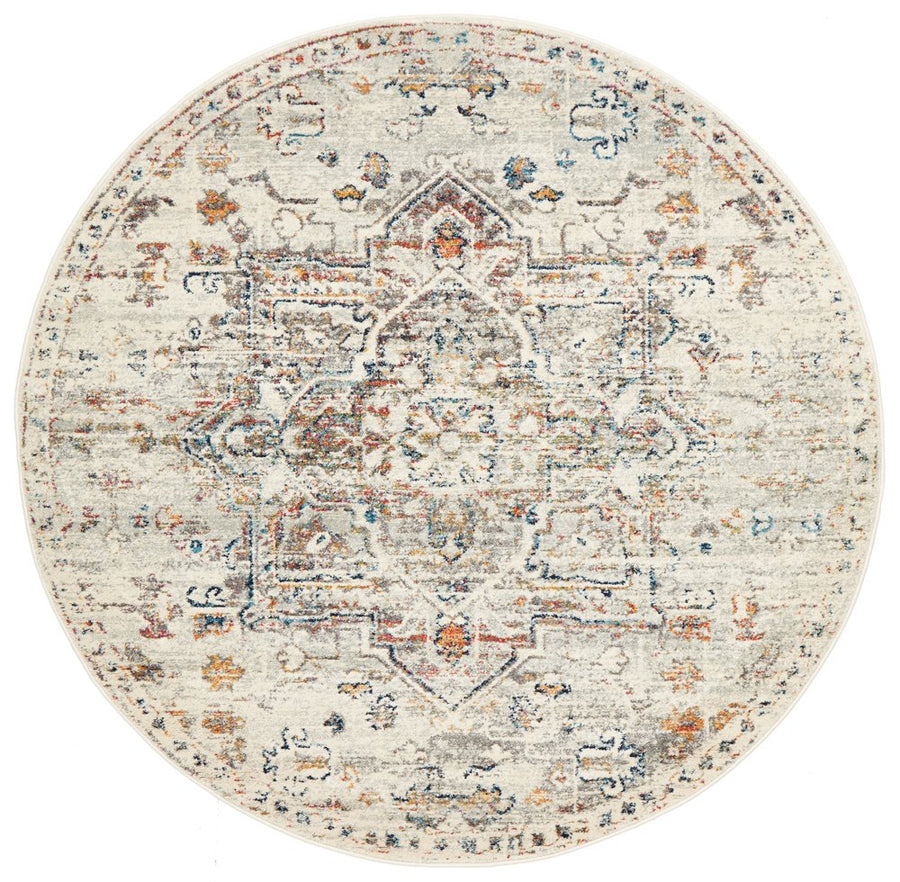 Courtney Silver Round Rug