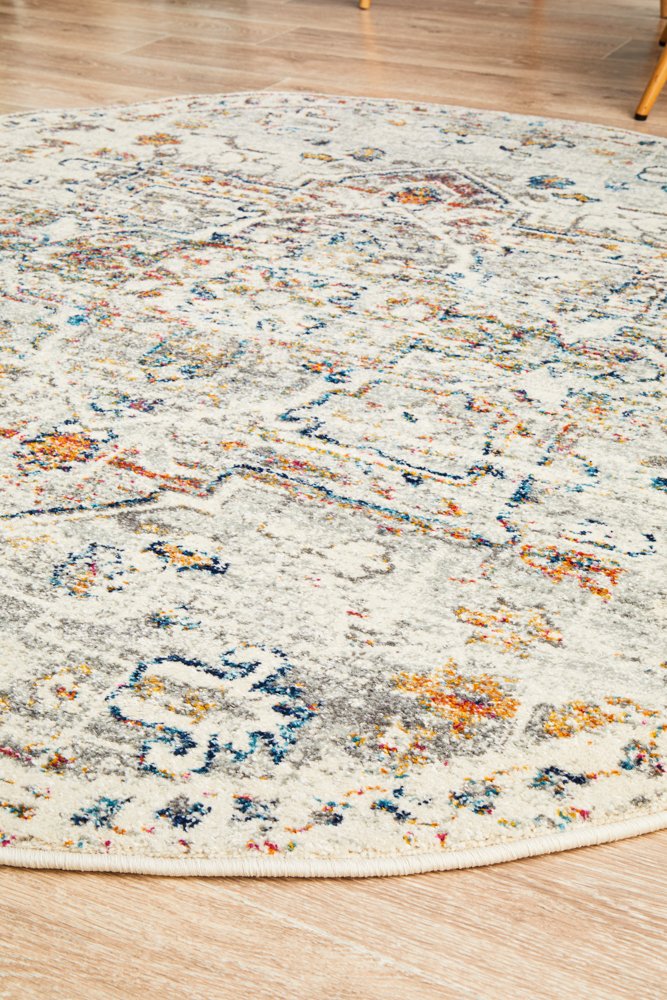 Courtney Silver Round Rug
