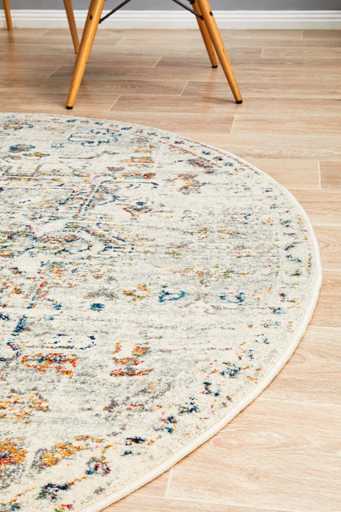 Courtney Silver Round Rug