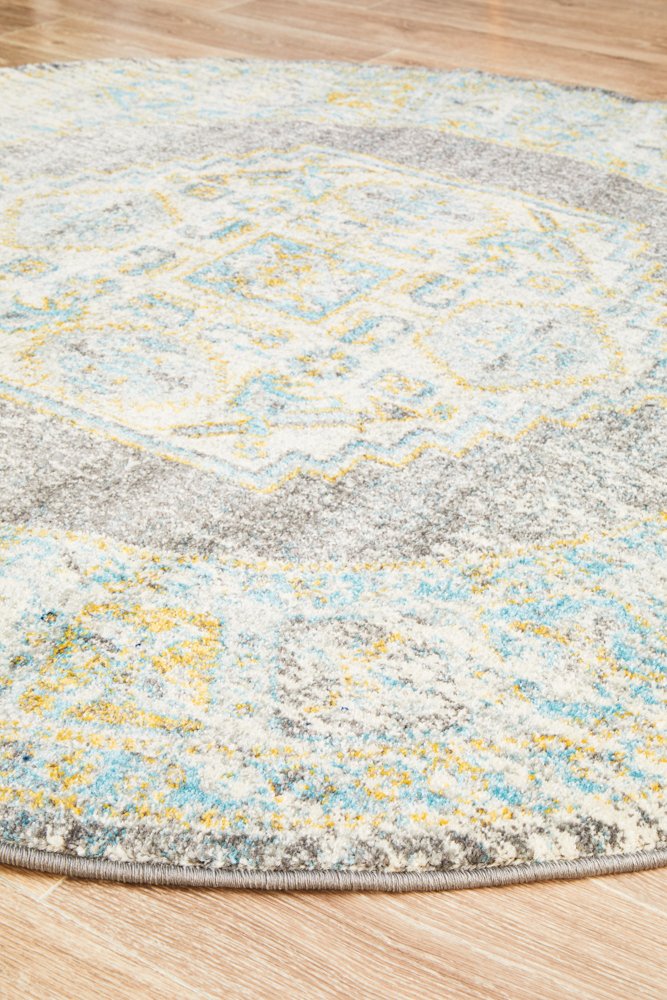 Clara Grey Round Rug