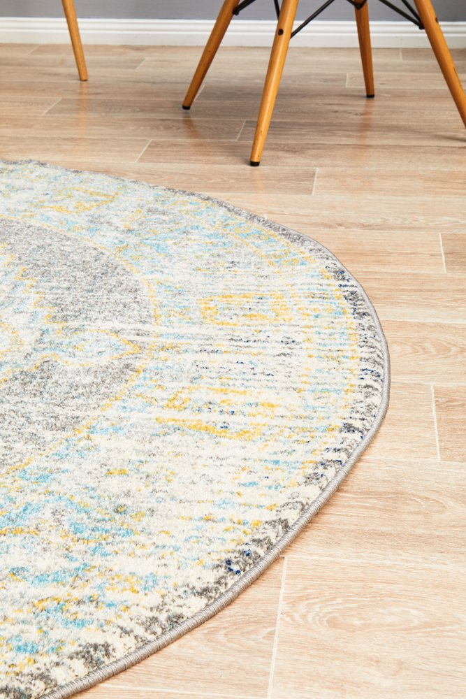 Clara Grey Round Rug