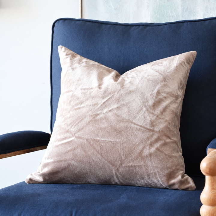 Champagne Velvet Luxury Square Cushion