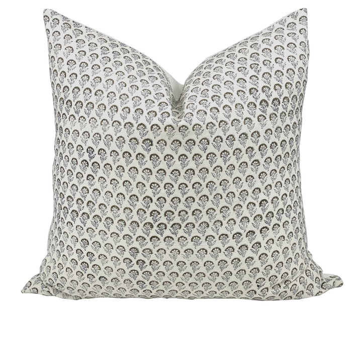 Botanical Motif Square Cushion