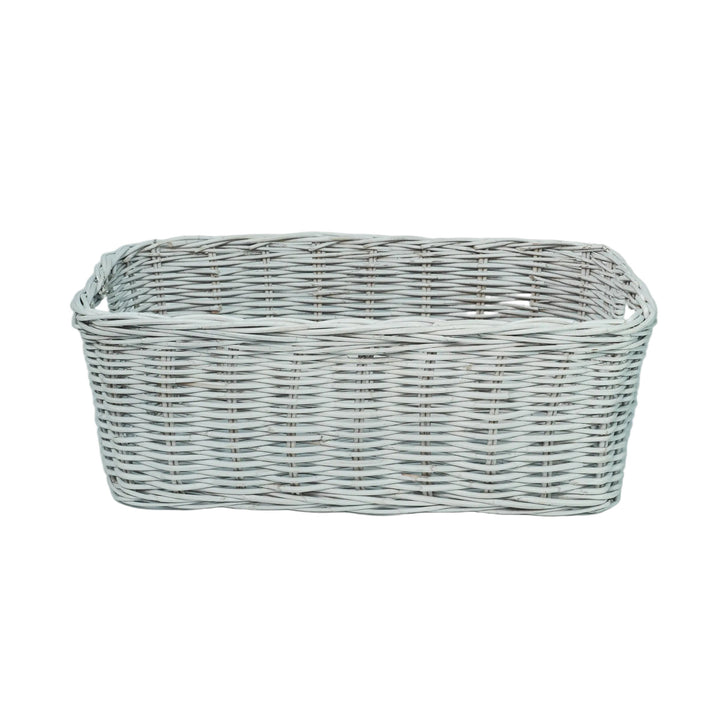 White  Rattan Storage Basket