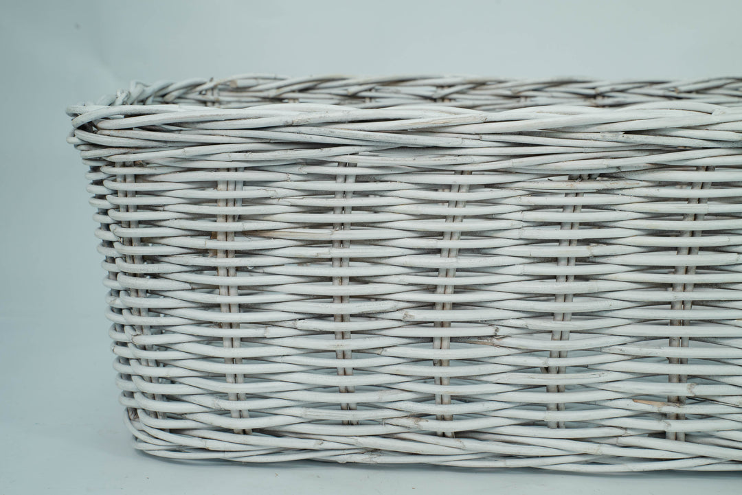 White  Rattan Storage Basket