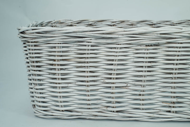 White  Rattan Storage Basket