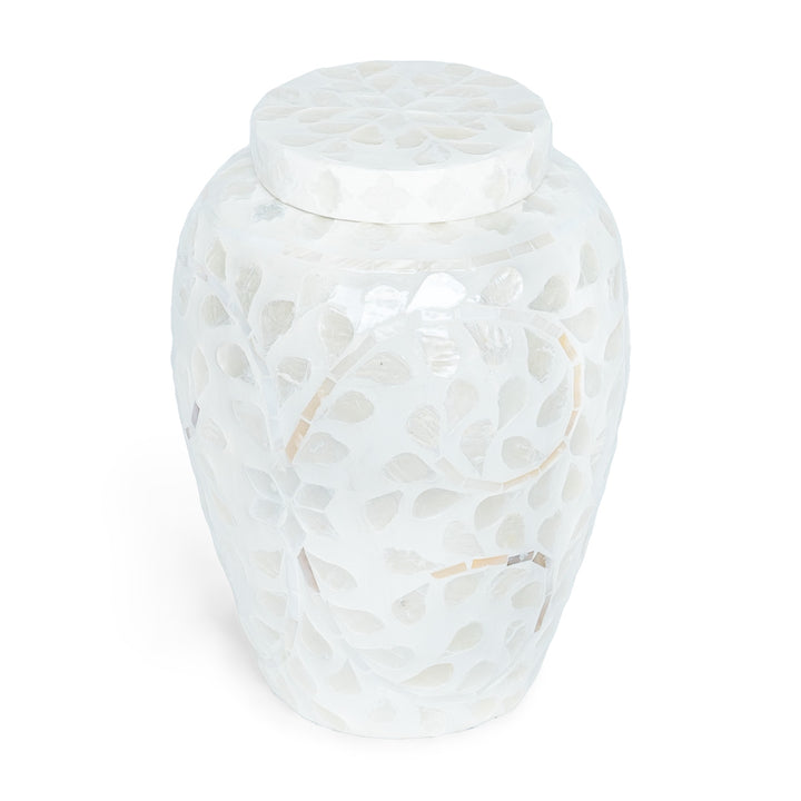 Vine Neutral Mother of Pearl Ginger Jar - 2 Sizes