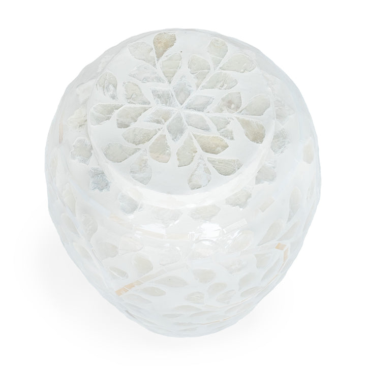Vine Neutral Mother of Pearl Ginger Jar - 2 Sizes