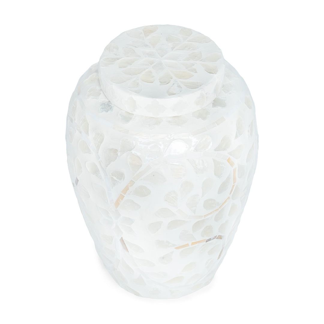 Vine Neutral Mother of Pearl Ginger Jar - 2 Sizes