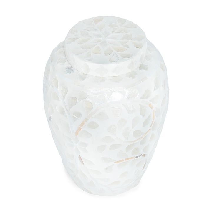 Vine Neutral Mother of Pearl Ginger Jar - 2 Sizes