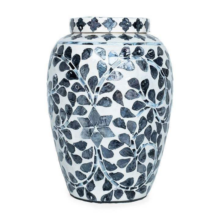 Vine Blue Mother of Pearl Ginger Jar - 2 Sizes
