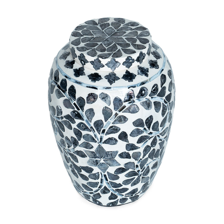 Vine Blue Mother of Pearl Ginger Jar - 2 Sizes