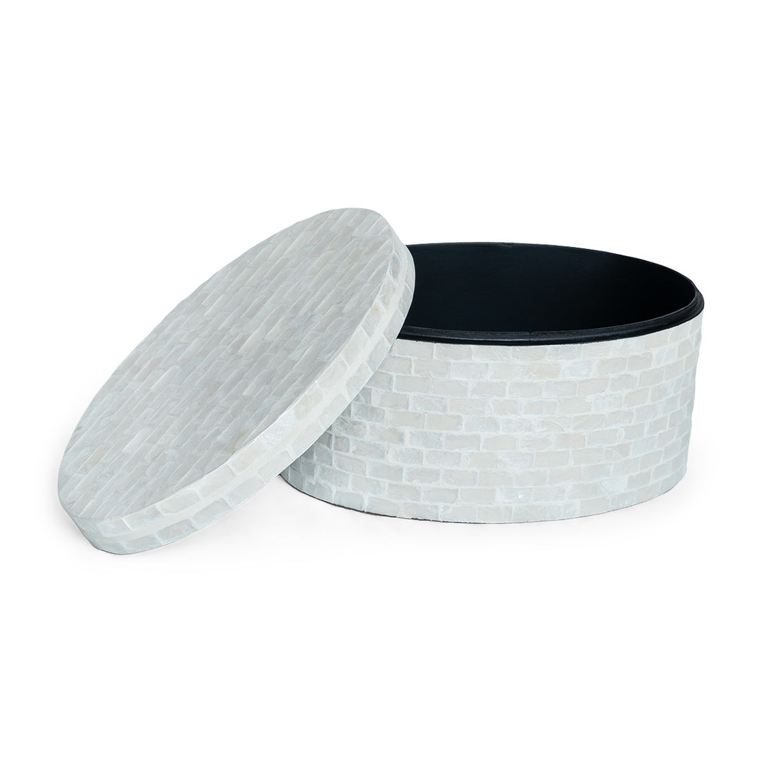 Classic Oval Mother Of Pearl Trinket box set