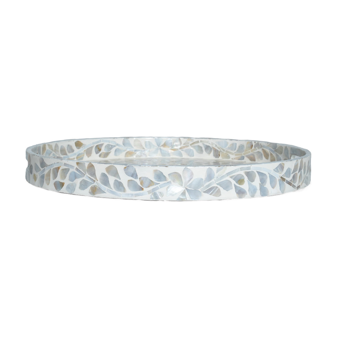Secret Garden Round Mother Of Pearl Tray