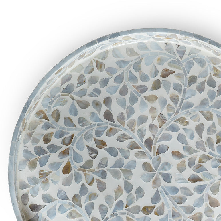Secret Garden Round Mother Of Pearl Tray