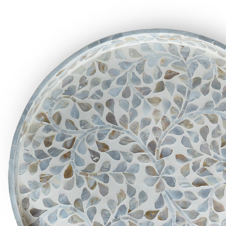 Secret Garden Round Mother Of Pearl Tray