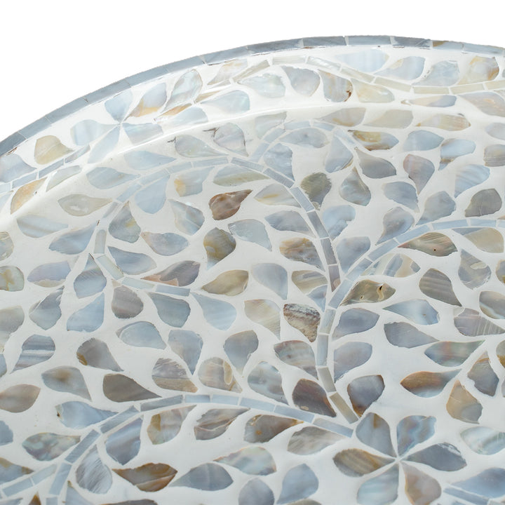 Secret Garden Round Mother Of Pearl Tray