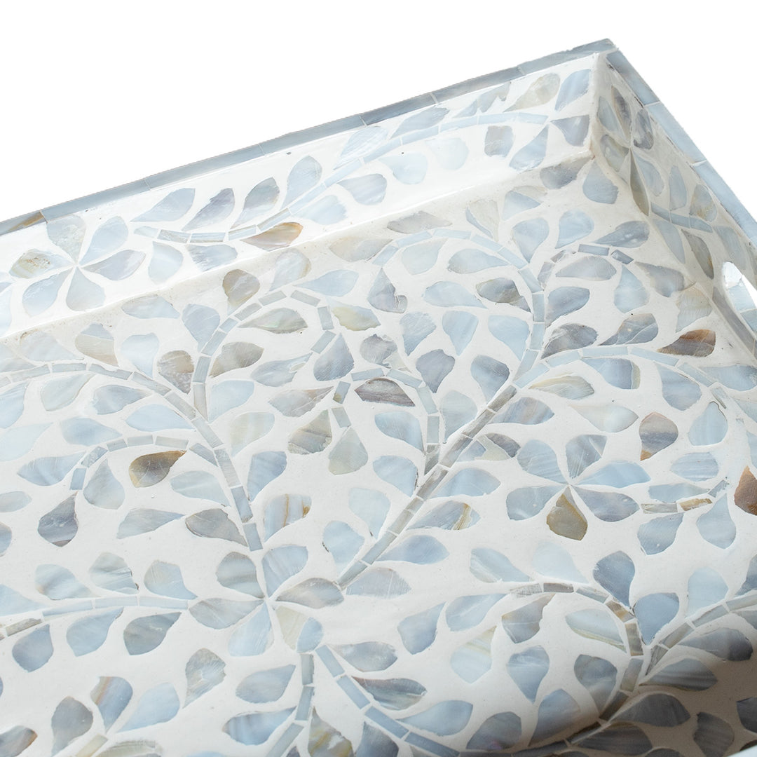 Secret Garden Rectangular Mother Of Pearl Tray