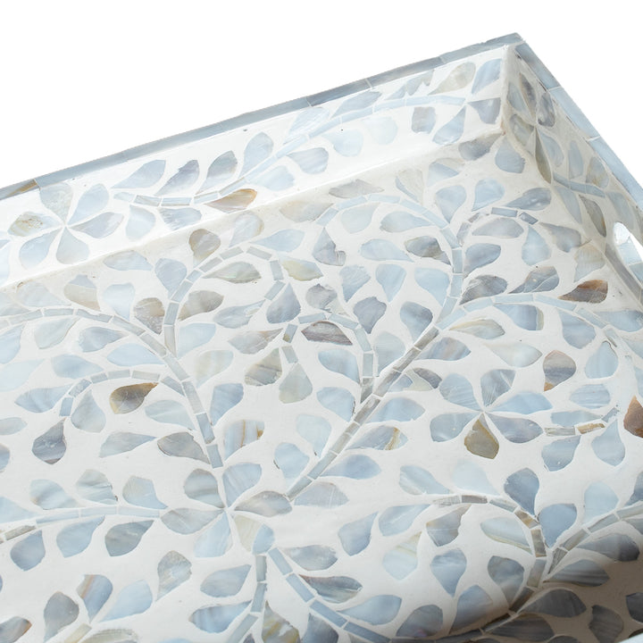 Secret Garden Rectangular Mother Of Pearl Tray