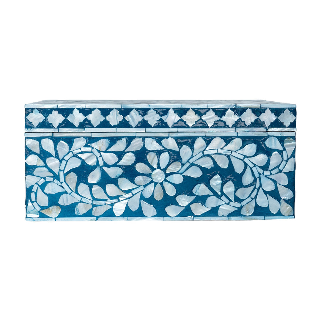Secret Garden Blue Mother Of Pearl Trinket boxes