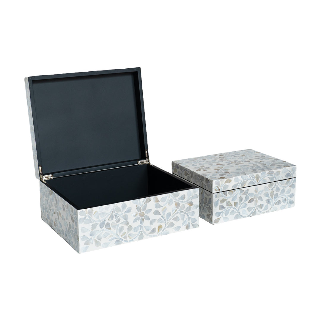 Secret Garden Neutral Mother Of Pearl Trinket boxes