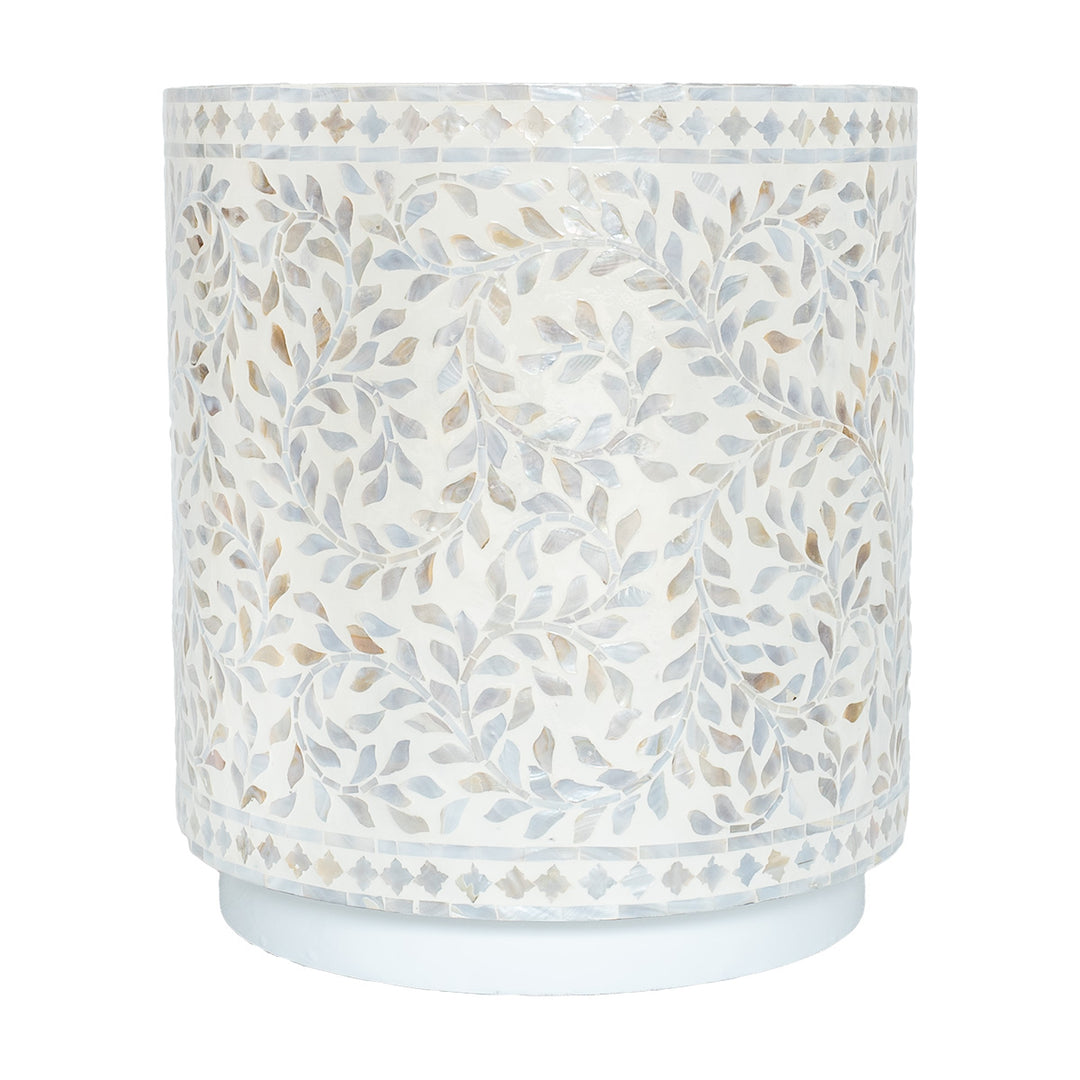Secret Garden Mother Of Pearl Round Side Table