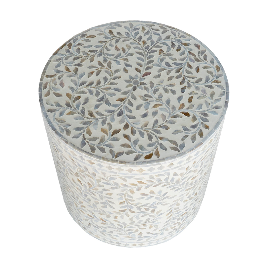Secret Garden Mother Of Pearl Round Side Table