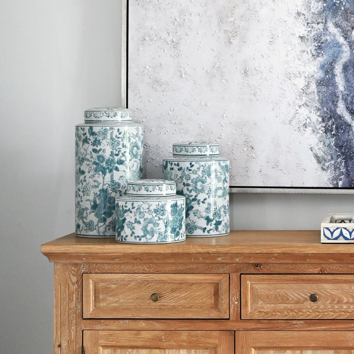 Soft Floral Handpainted Jar - 3 sizes available