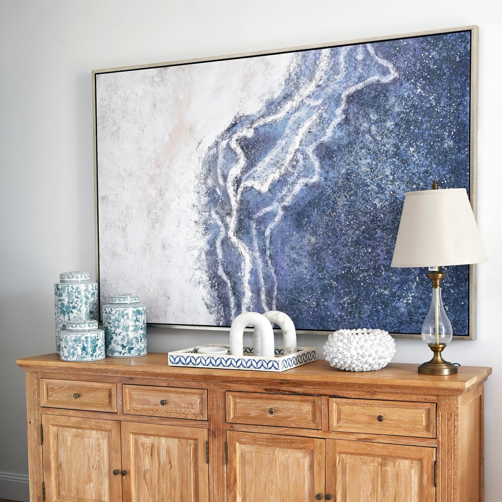 Reef View Canvas Extra Large Canvas In Antique Silver Frame