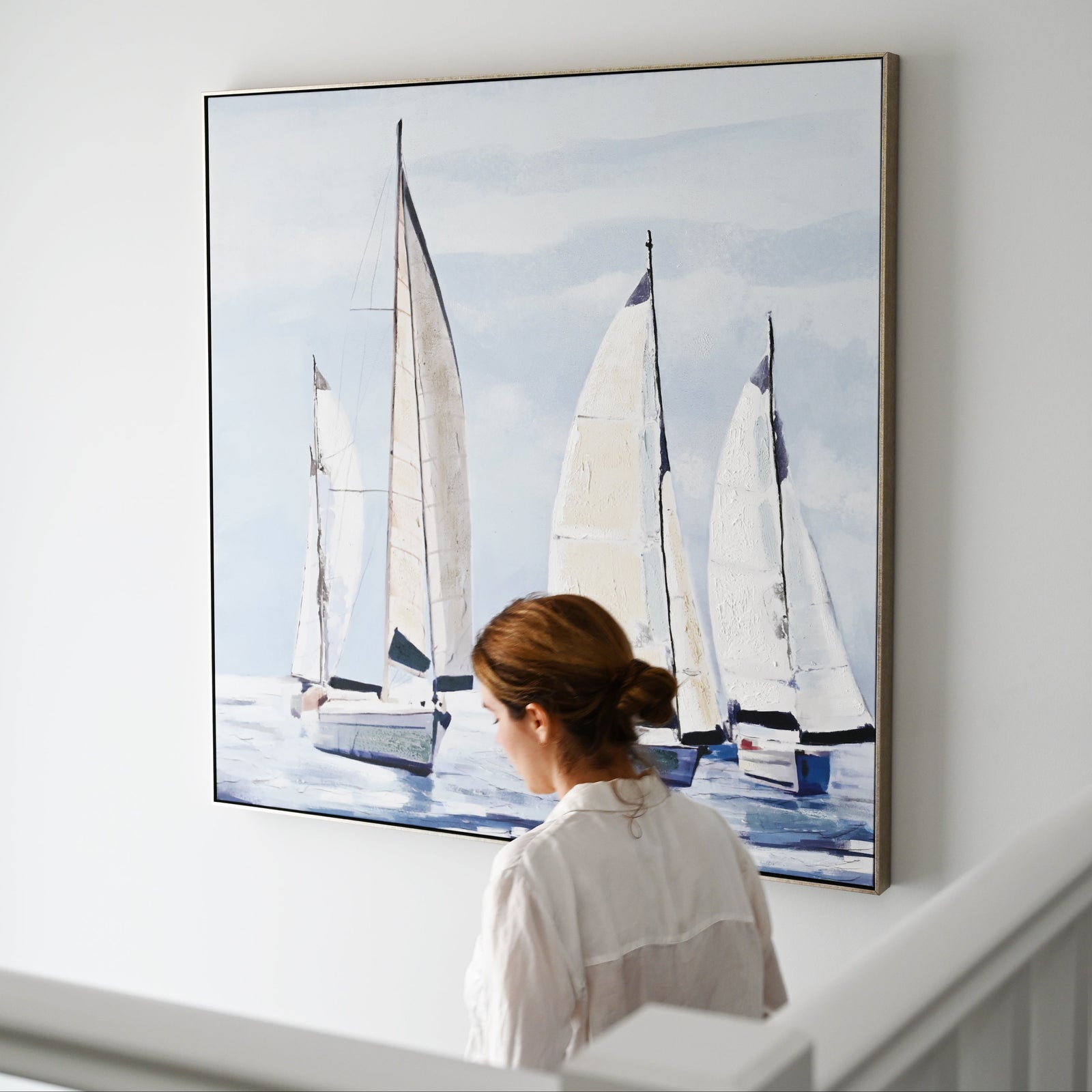 Sail Away Canvas In Antique Silver Frame