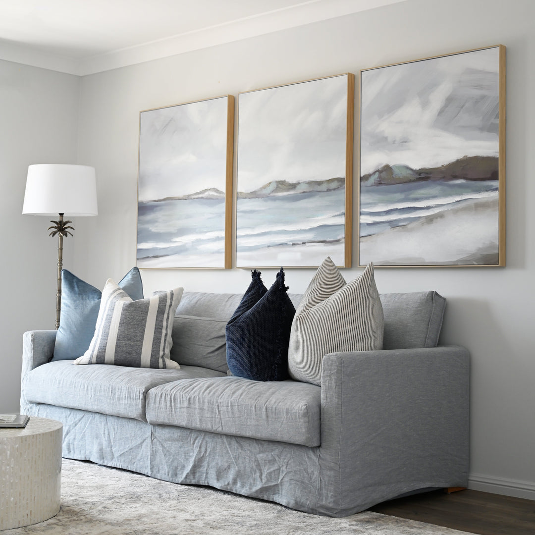 Capri Linen Slip Cover 3 Seater Lounge