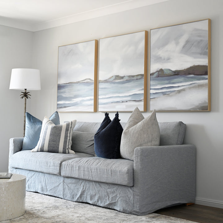 Capri Linen Slip Cover 3 Seater Lounge