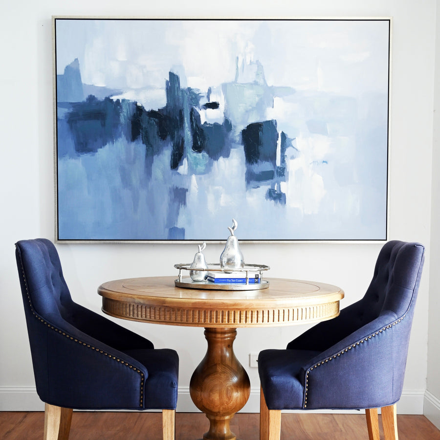 Shifting Tides Extra Large Canvas In Antique Silver Frame