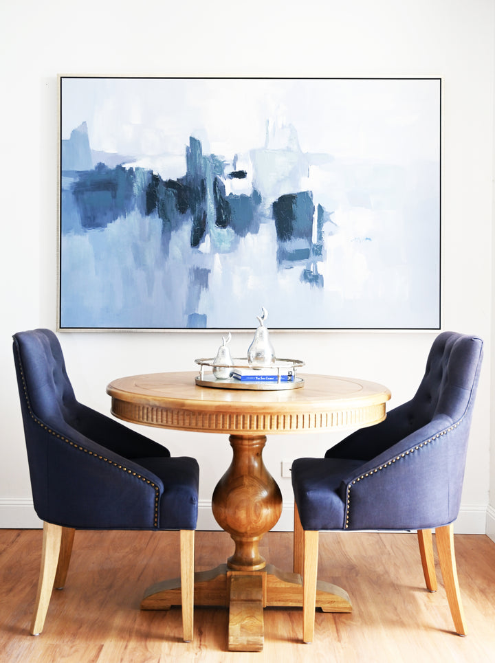 Shifting Tides Extra Large Canvas In Antique Silver Frame