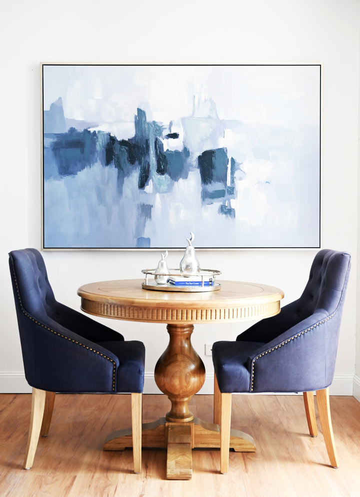 Shifting Tides Extra Large Canvas In Antique Silver Frame