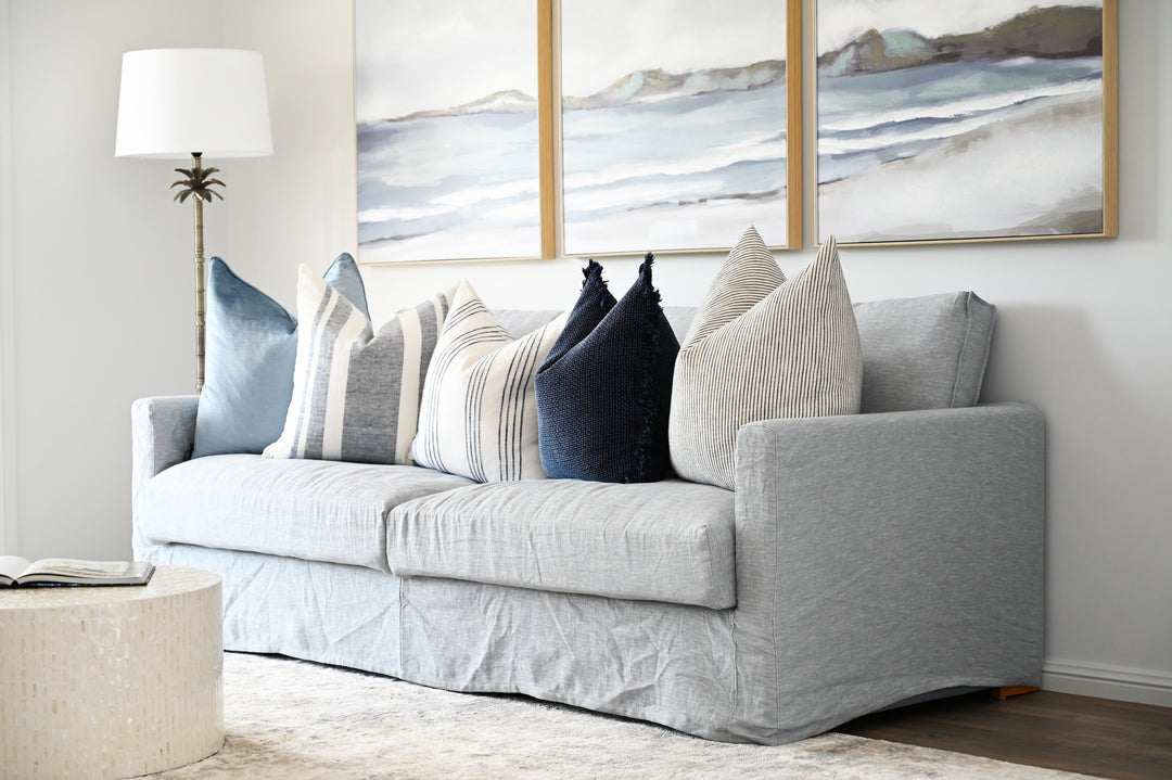 Capri Linen Slip Cover 3 Seater Lounge