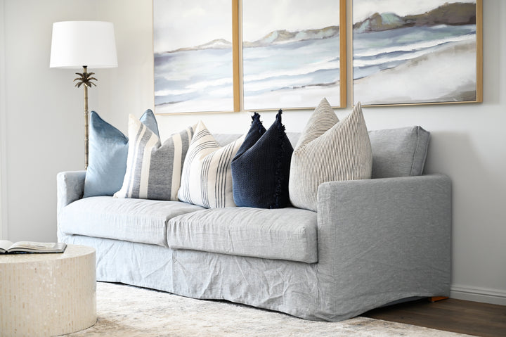 Capri Linen Slip Cover 3 Seater Lounge